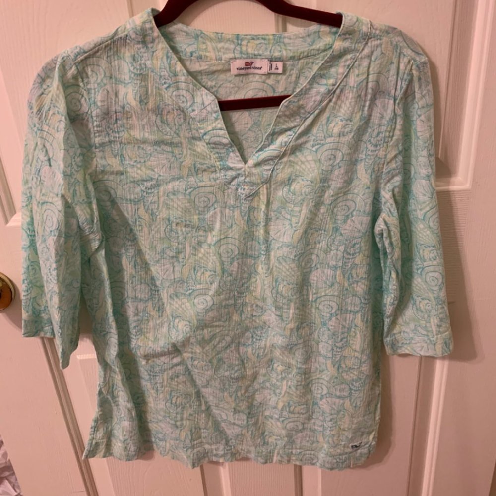 Vineyard Vines Shell Print Tunic Large